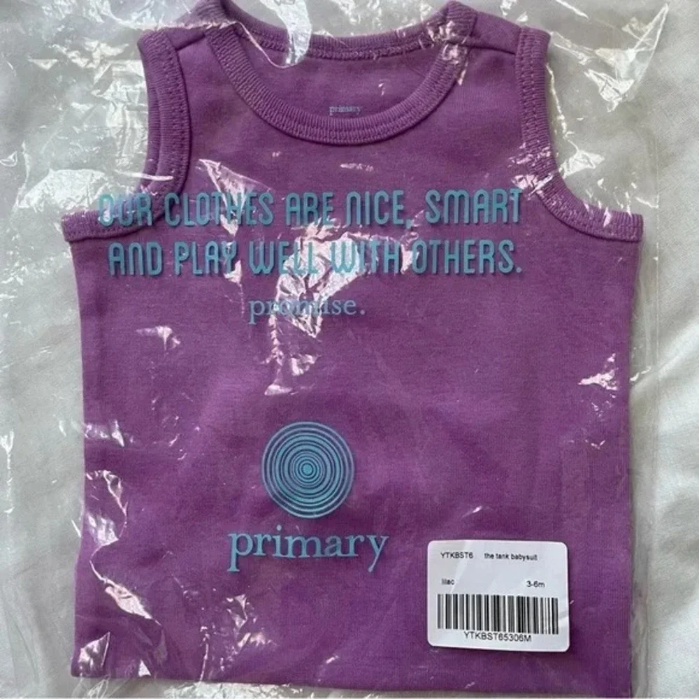 Primary Lilac The‎ Tank Babysuit, 3-6M